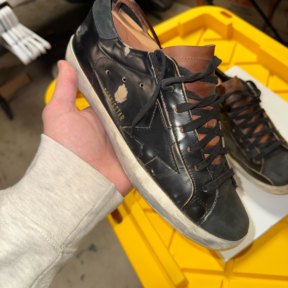 Golden Goose Black and Brown Sneakers